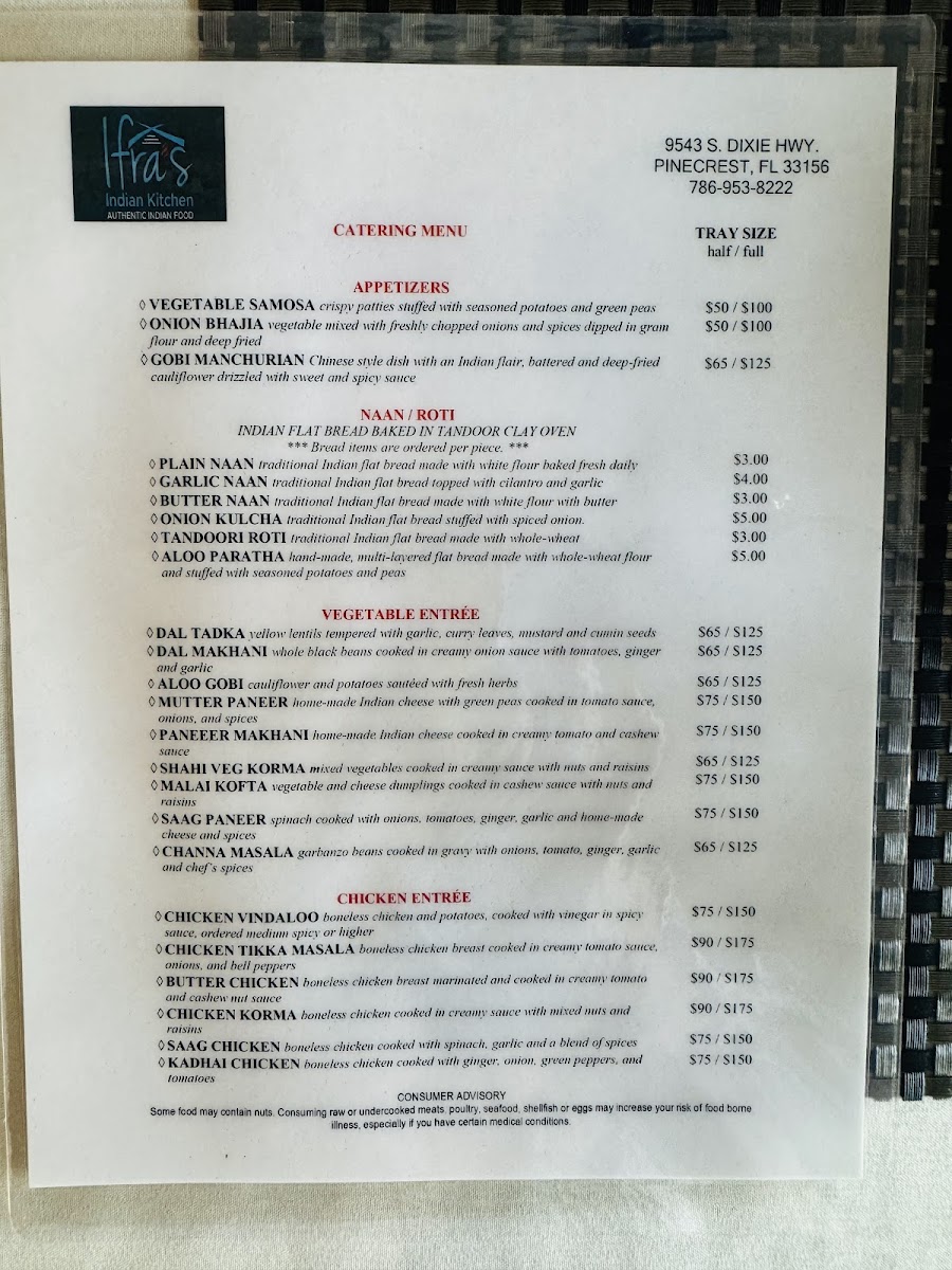 Menu Ifra’S Indian Kitchen-2