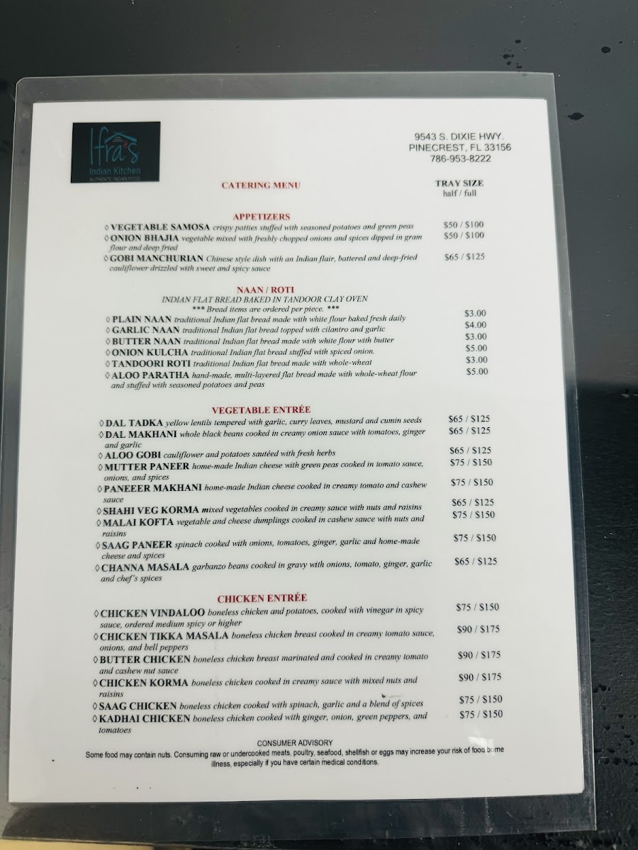 Menu Ifra’S Indian Kitchen-4