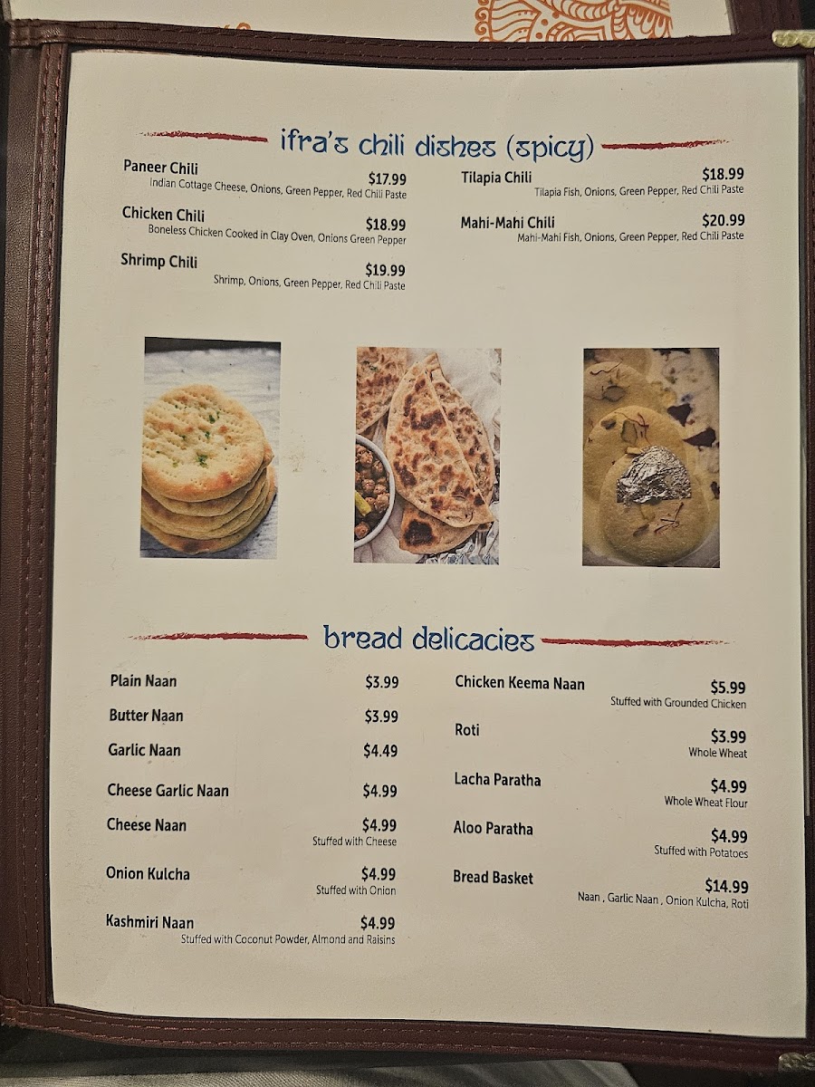 Menu Ifra’S Indian Kitchen-8